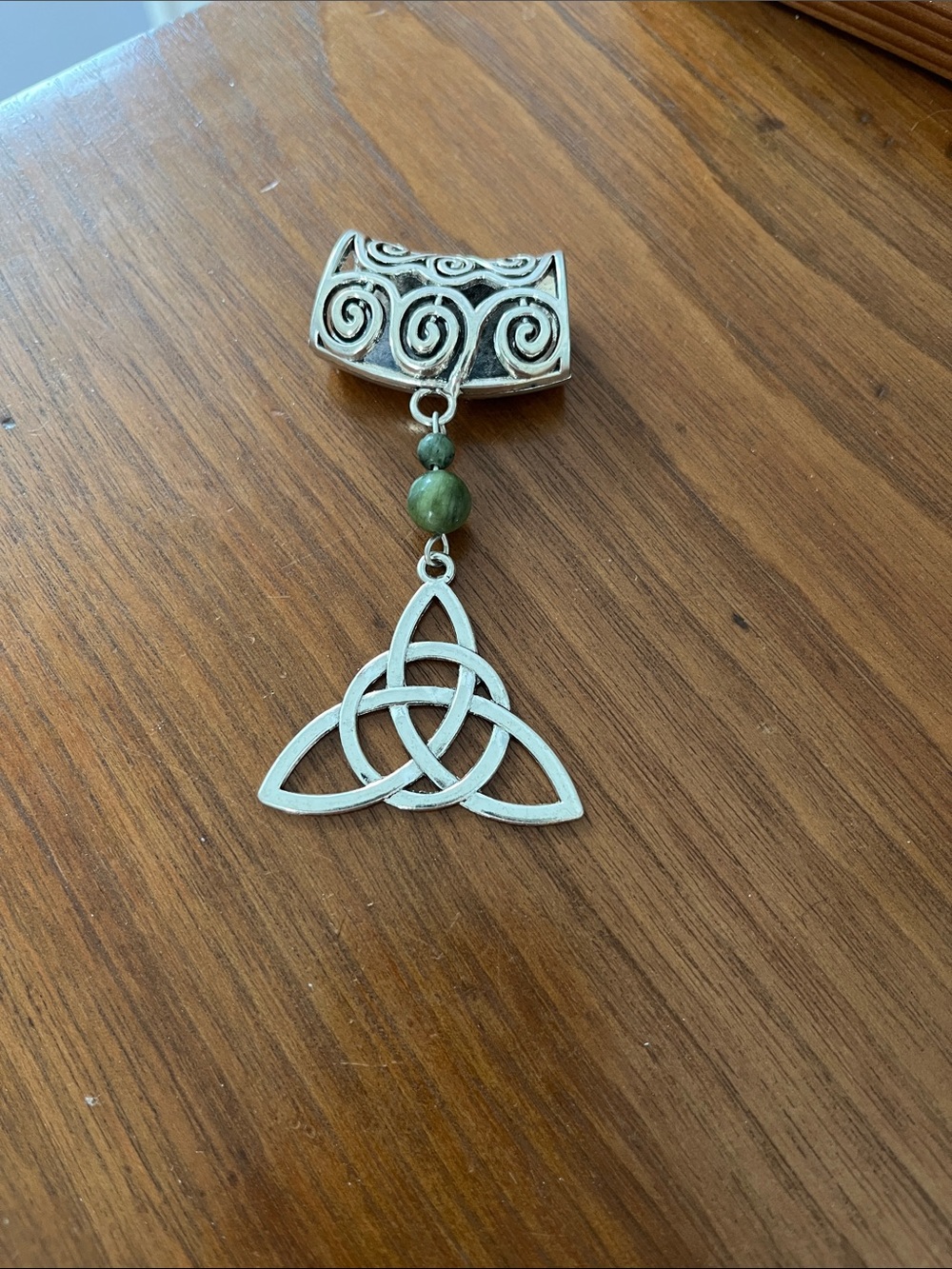 Silver Connemara Marble Scarf Ring